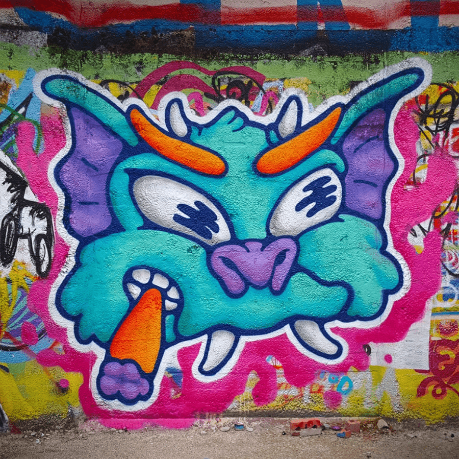 cartoon character Character design  Graffiti lineart mtn Mural popsurrealism spraypaint Street Art  streetart