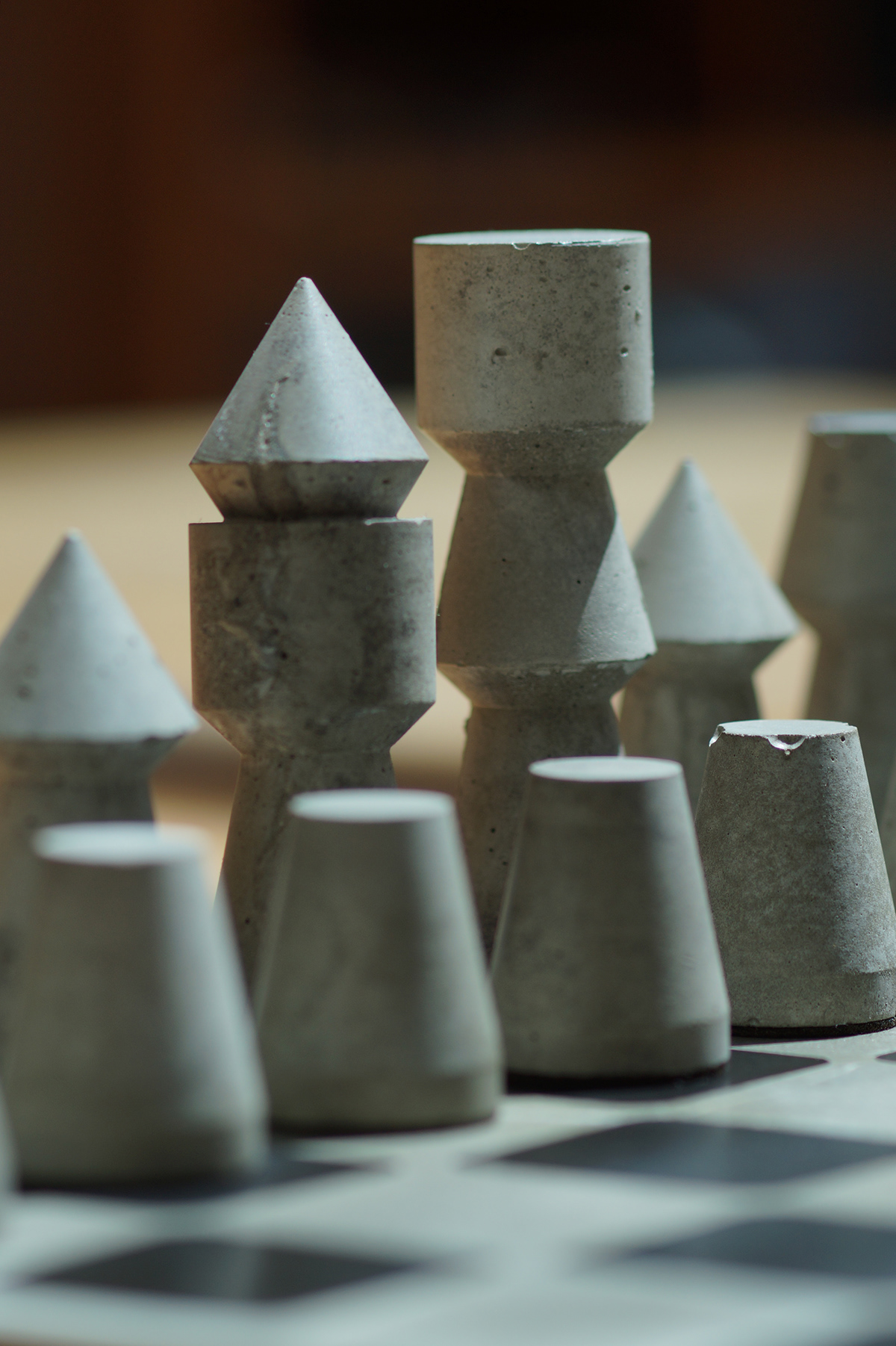 chess échec design beton concrete game