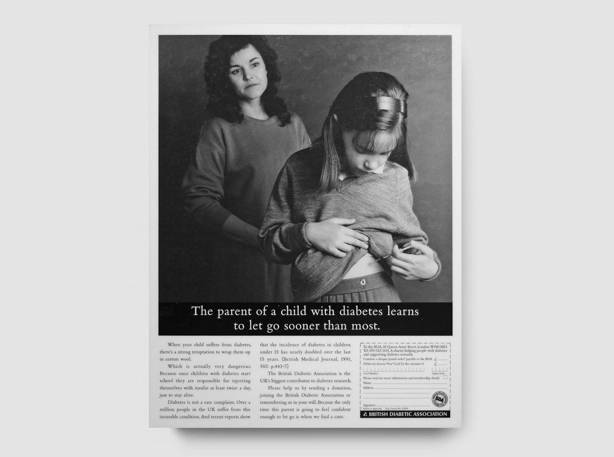 Adobe Portfolio british diabetic association charity ads  luke white  john claridge Powerful simple Emotional charity iconic