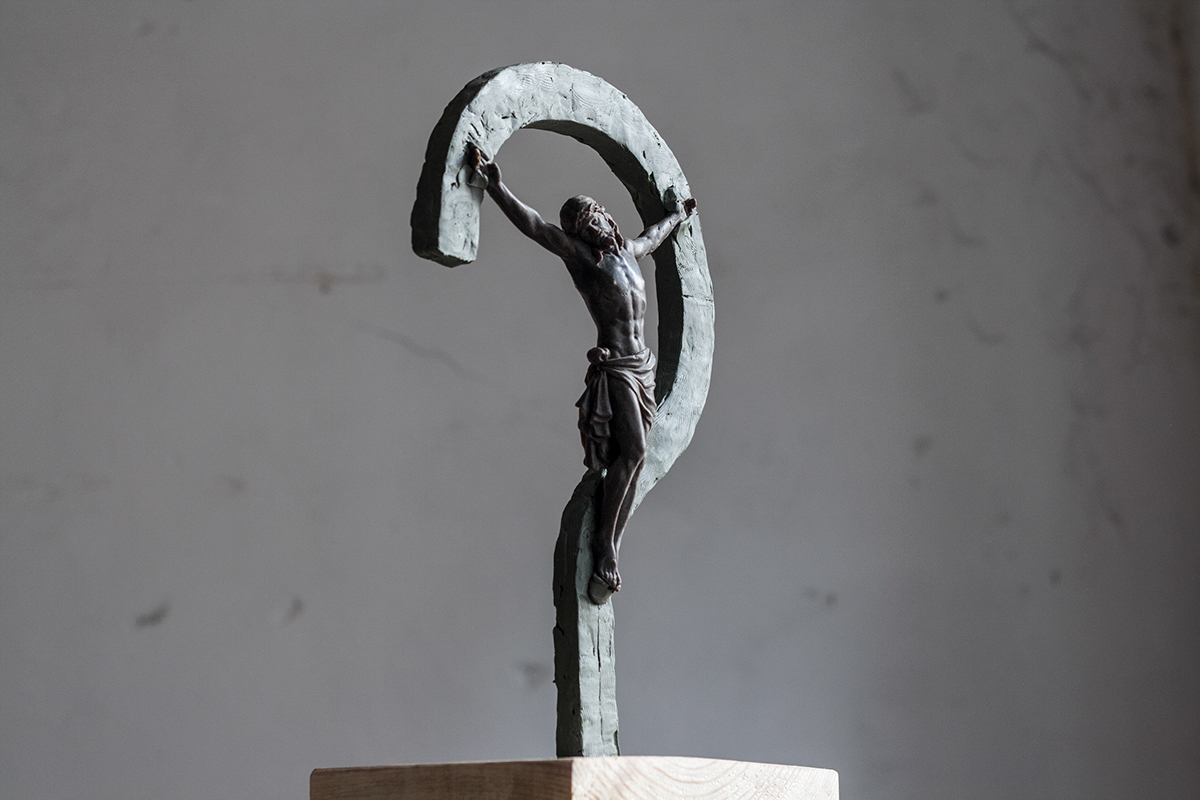 sculpture religion art contemporaryart escultura figurativeart bronze aluminum aluminium