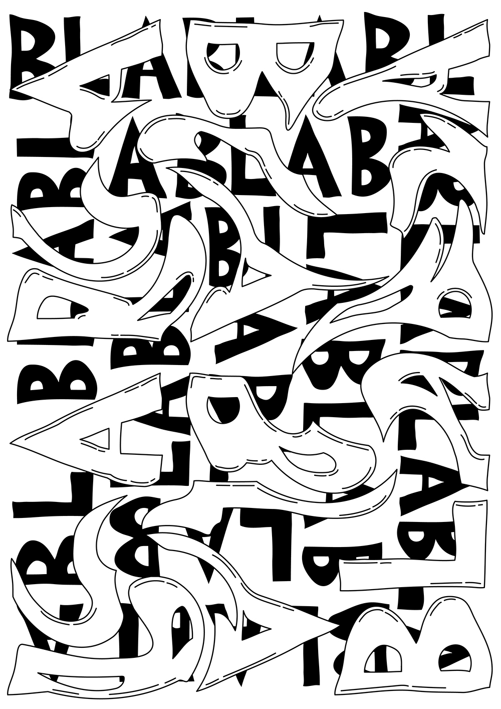 typography   graphic design  poster b&w photocopy