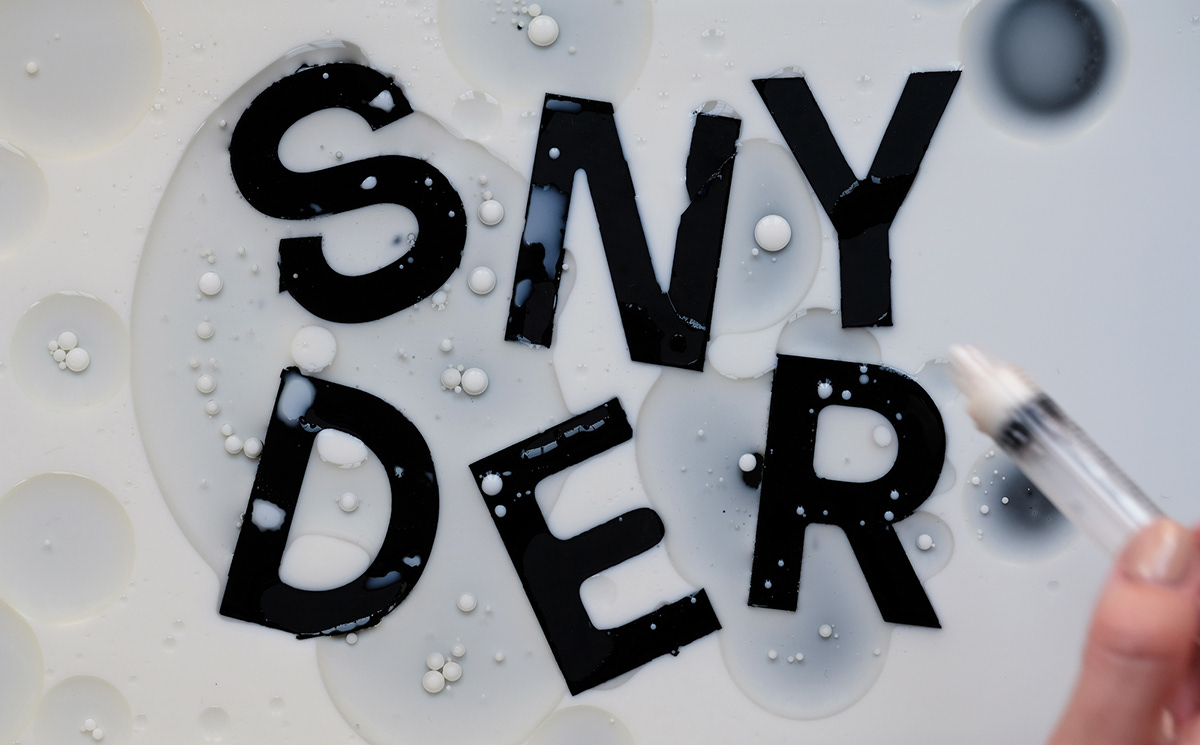 snyder graphics Experimentation experimental type design liquids vidual