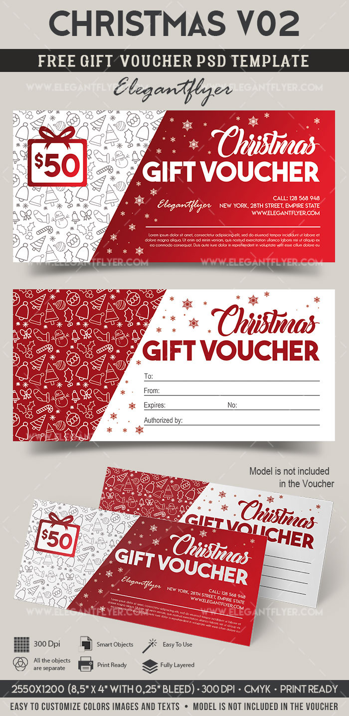 Christmas V23 - FREE Gift Certificate PSD Template on Behance For Free Christmas Gift Certificate Templates