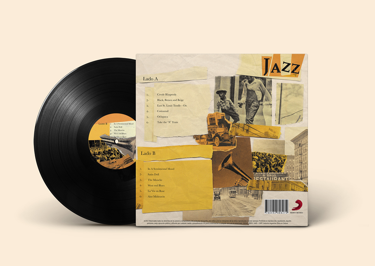 jazz sistema diseño gráfico musica John Coltrane Louis Armstrong duke ellington music vinilos discos