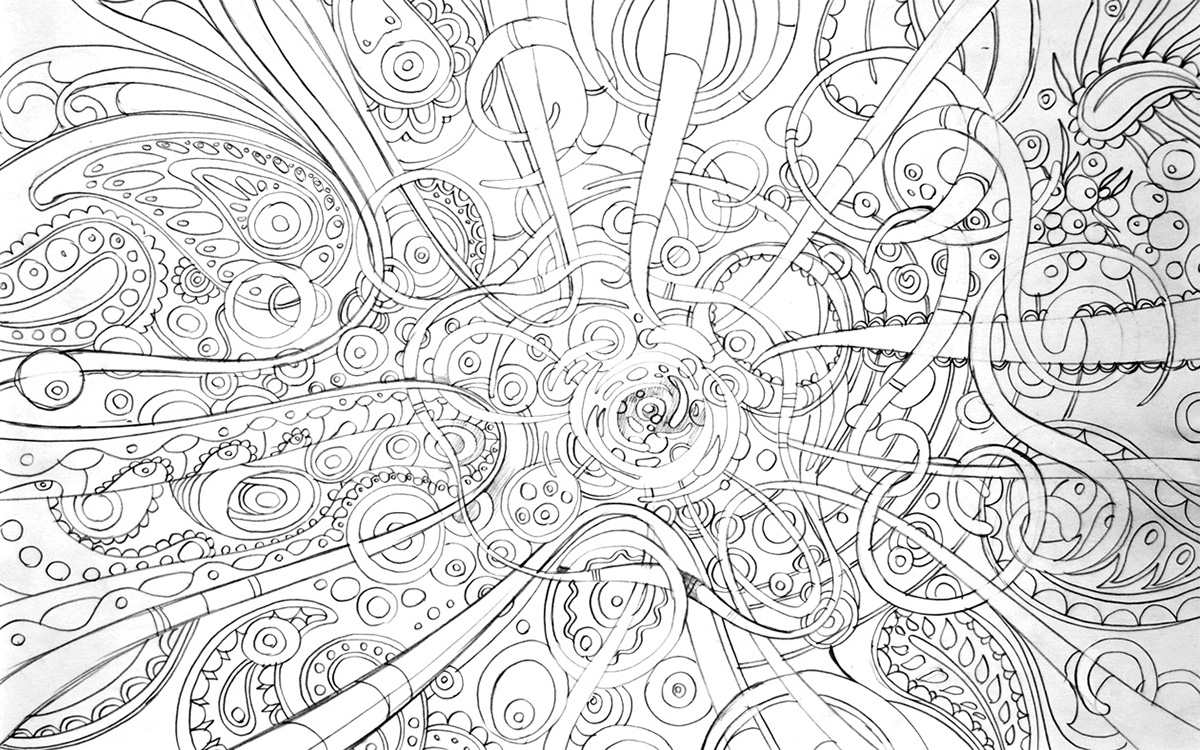 vladimir shelest sketches art organic form neuroworld