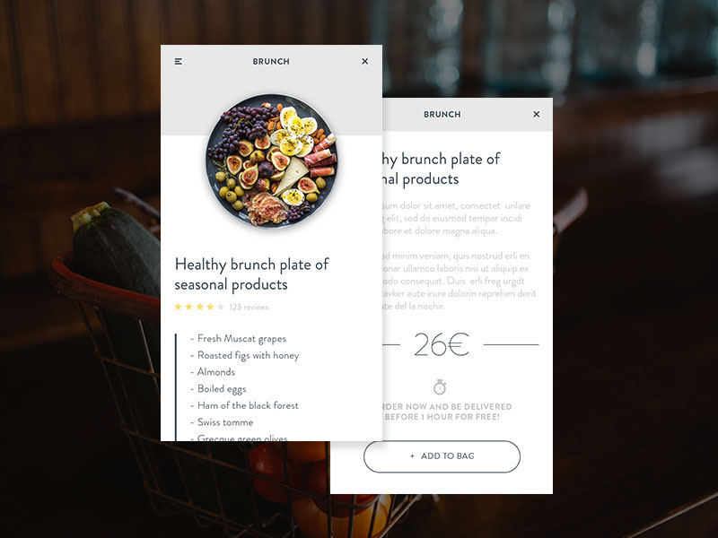 menu Food  drink Order delivery mobile daily UI ux daily ui