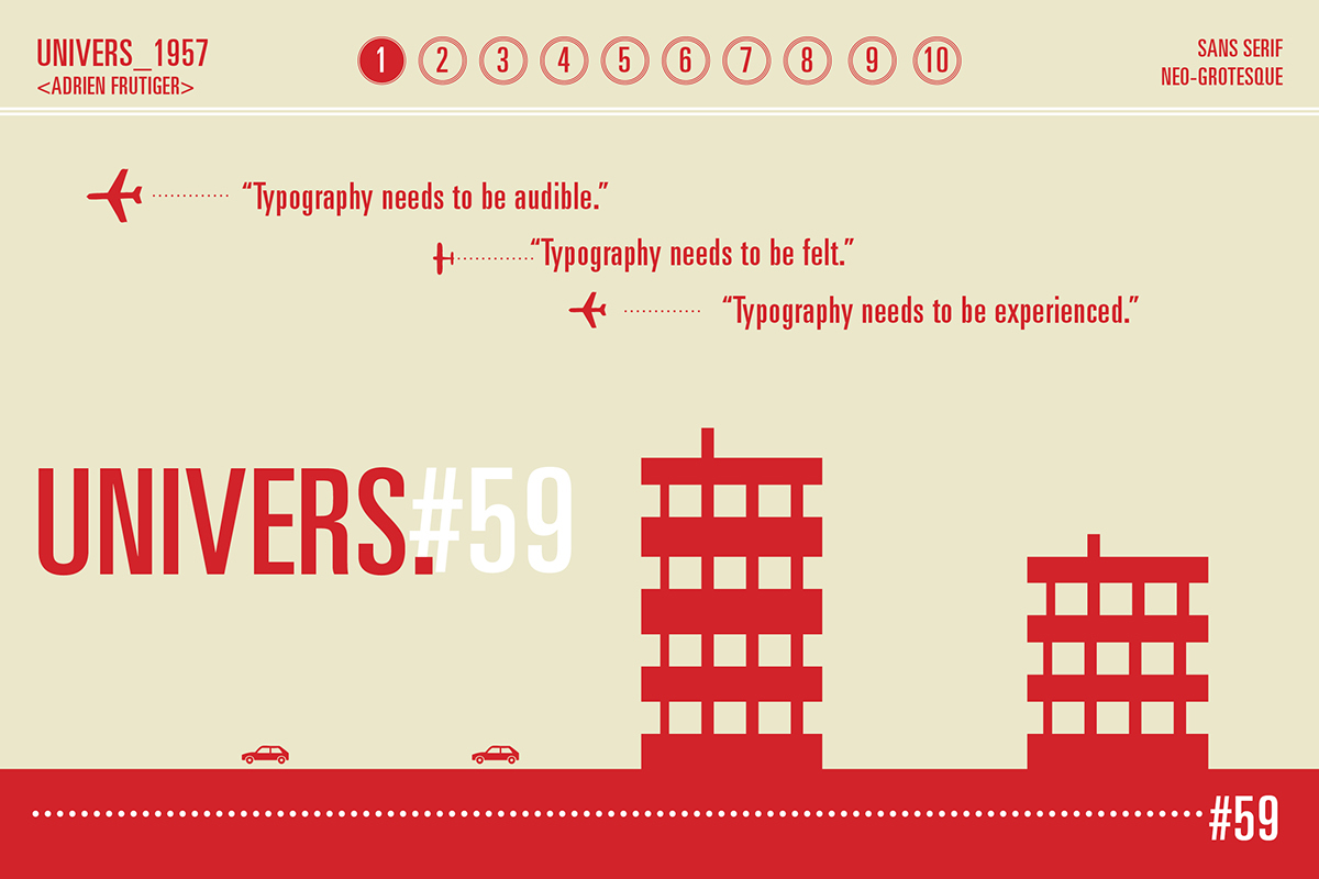univers  font graphic design typography   history industry Facts red tan modern sans serif Boats freight
