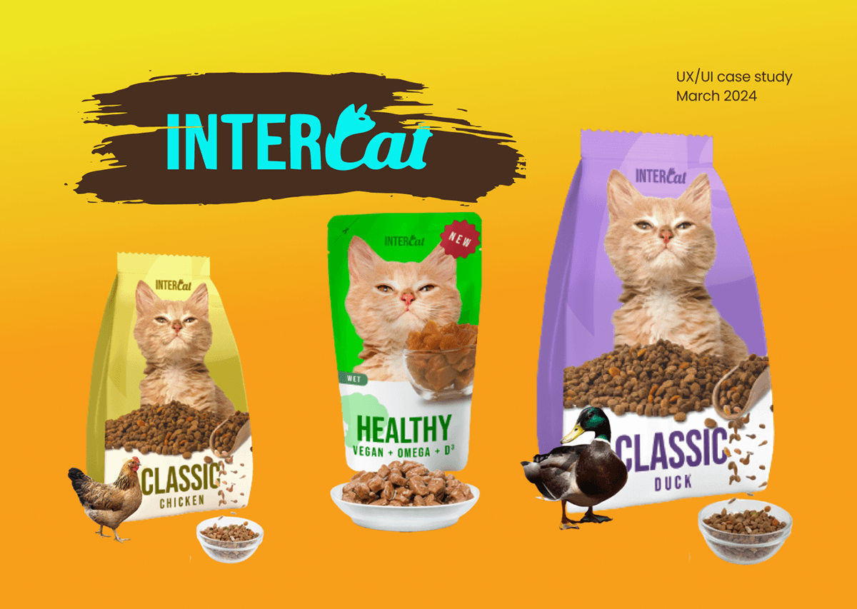 cats pets catfood petfood Ecommerce UI/UX landing page user experience