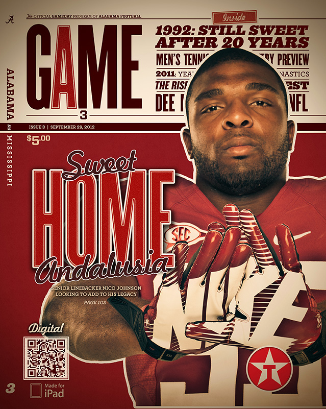 alabama football  program magazine