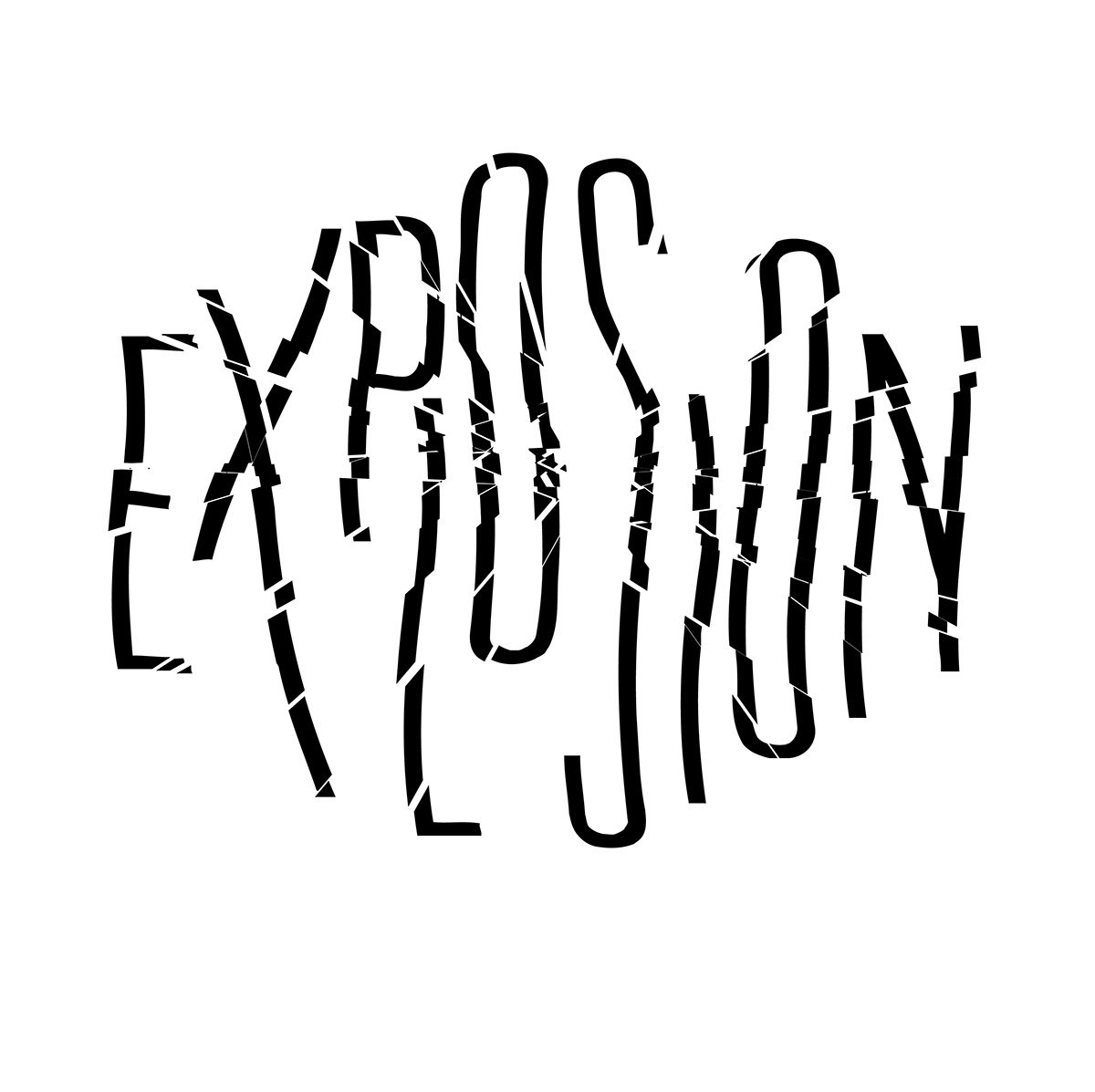 explosion typo album cover