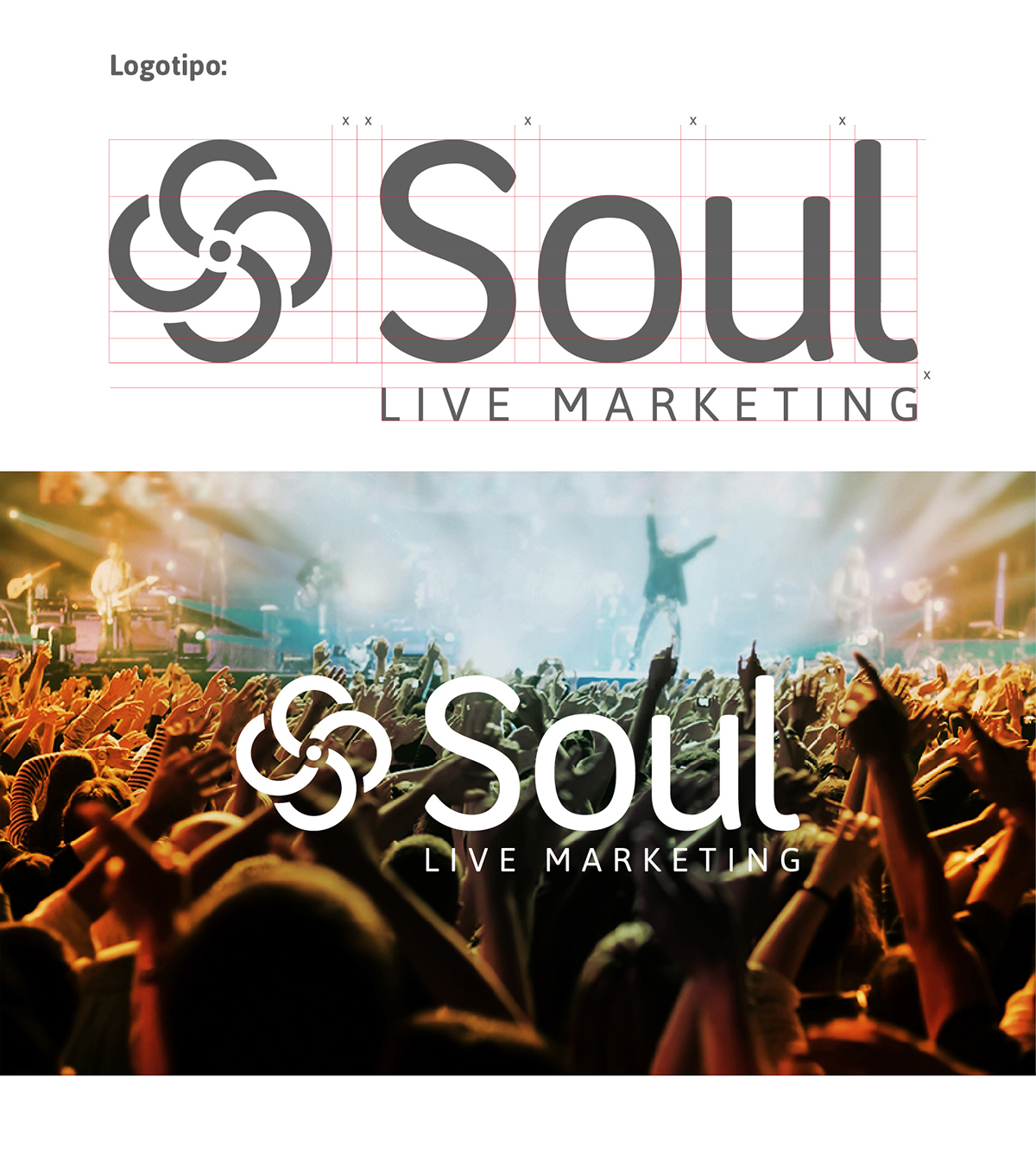 soul live marketing   identidade visual brand logo Logotype Icon grid Stationery graphicdesign design graphic corporate identity