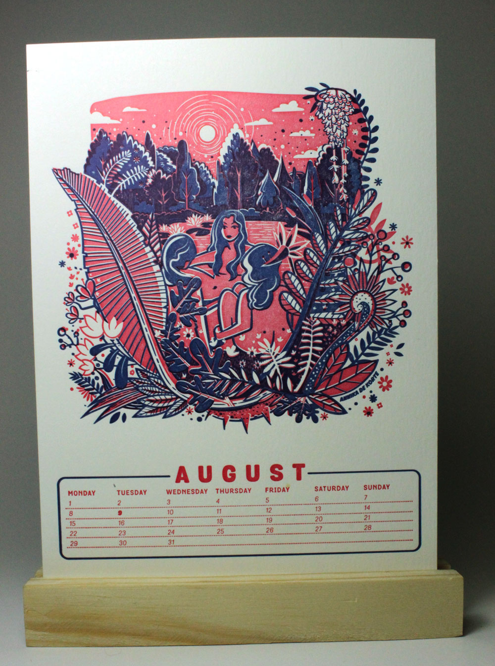calendar letterpress south africa almanac artistsalmanac