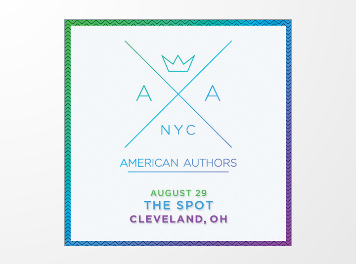 American Authors graphic internship band album artwork instagram gradient blues Greens purples photoshop grayscale threshold square Tour Dates