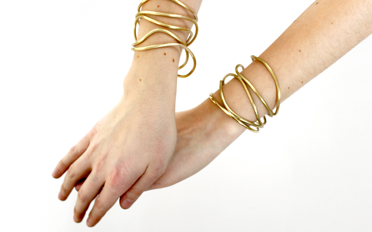 jewelry Jewellery bracelet bracelets gold brass flow movement