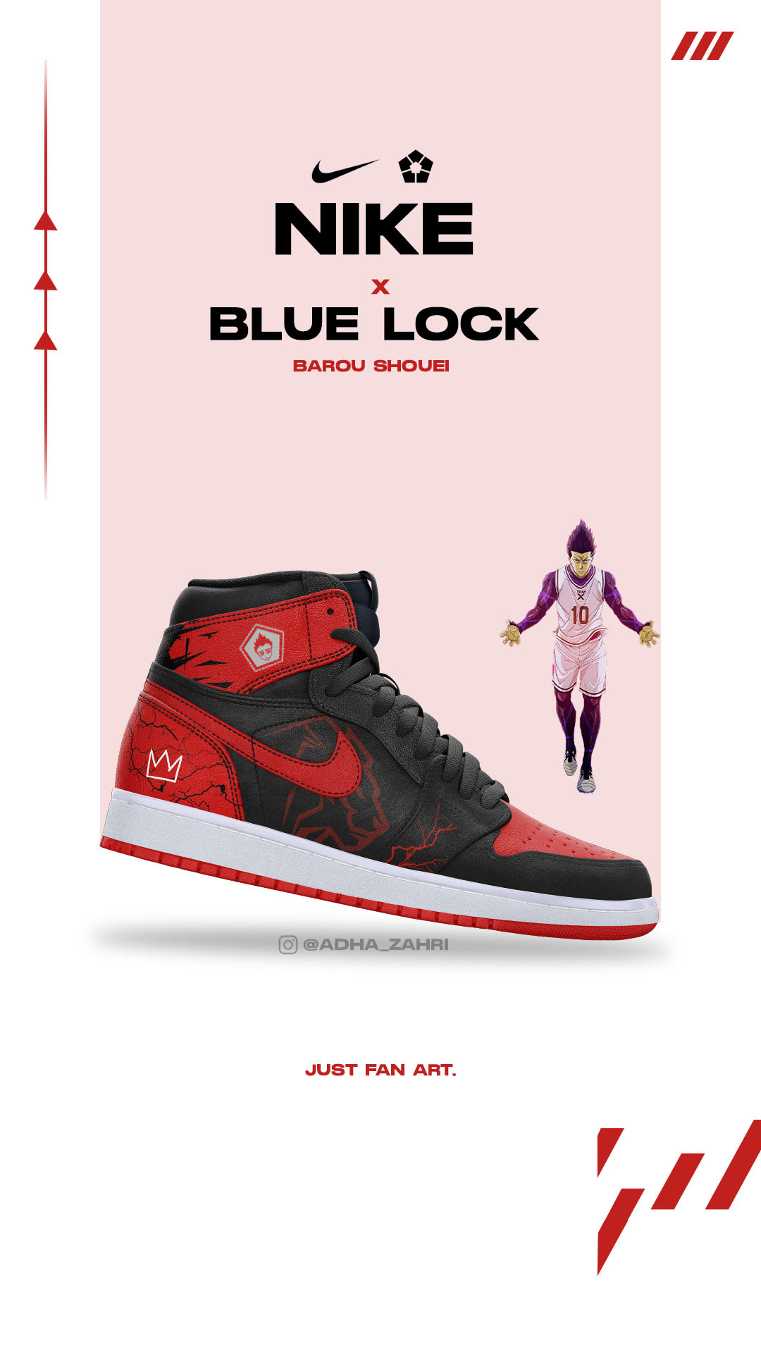 adidas Blue Lock Collaboration Nike nike air Nike Air Jordan Nike Shoes nike x blue lock shoes sneakers