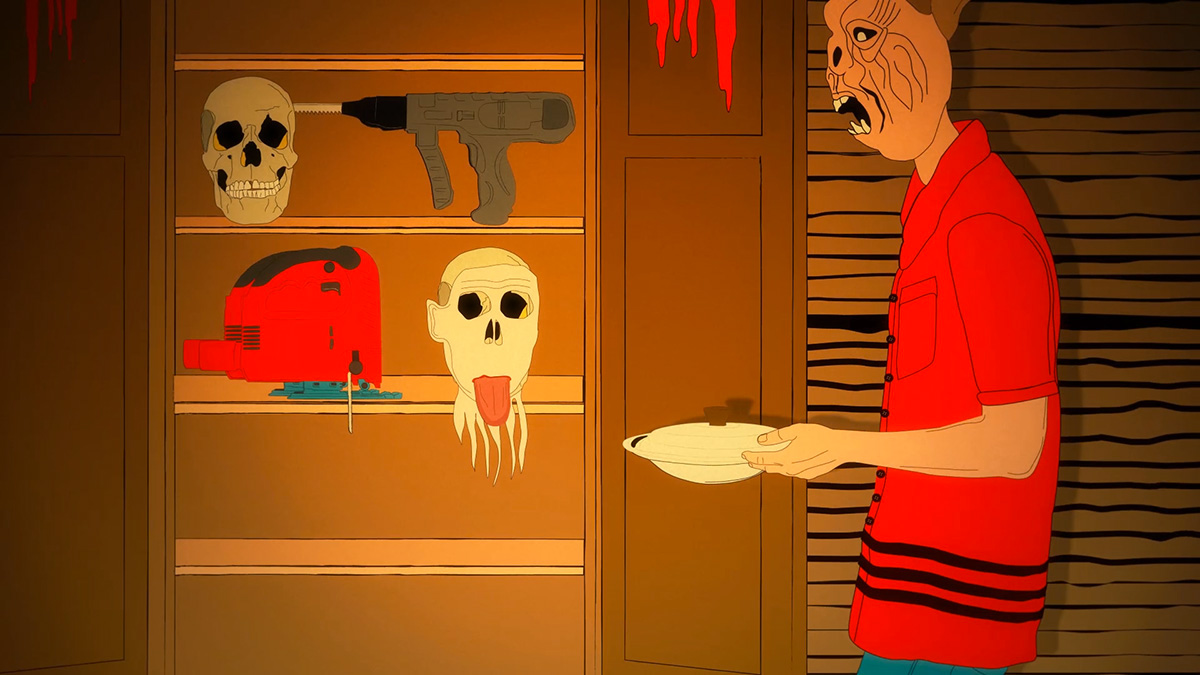 music video horror love story hand drawn +animation+ dark grotesque dinner girl monster cannibal alternative rock woods house deer