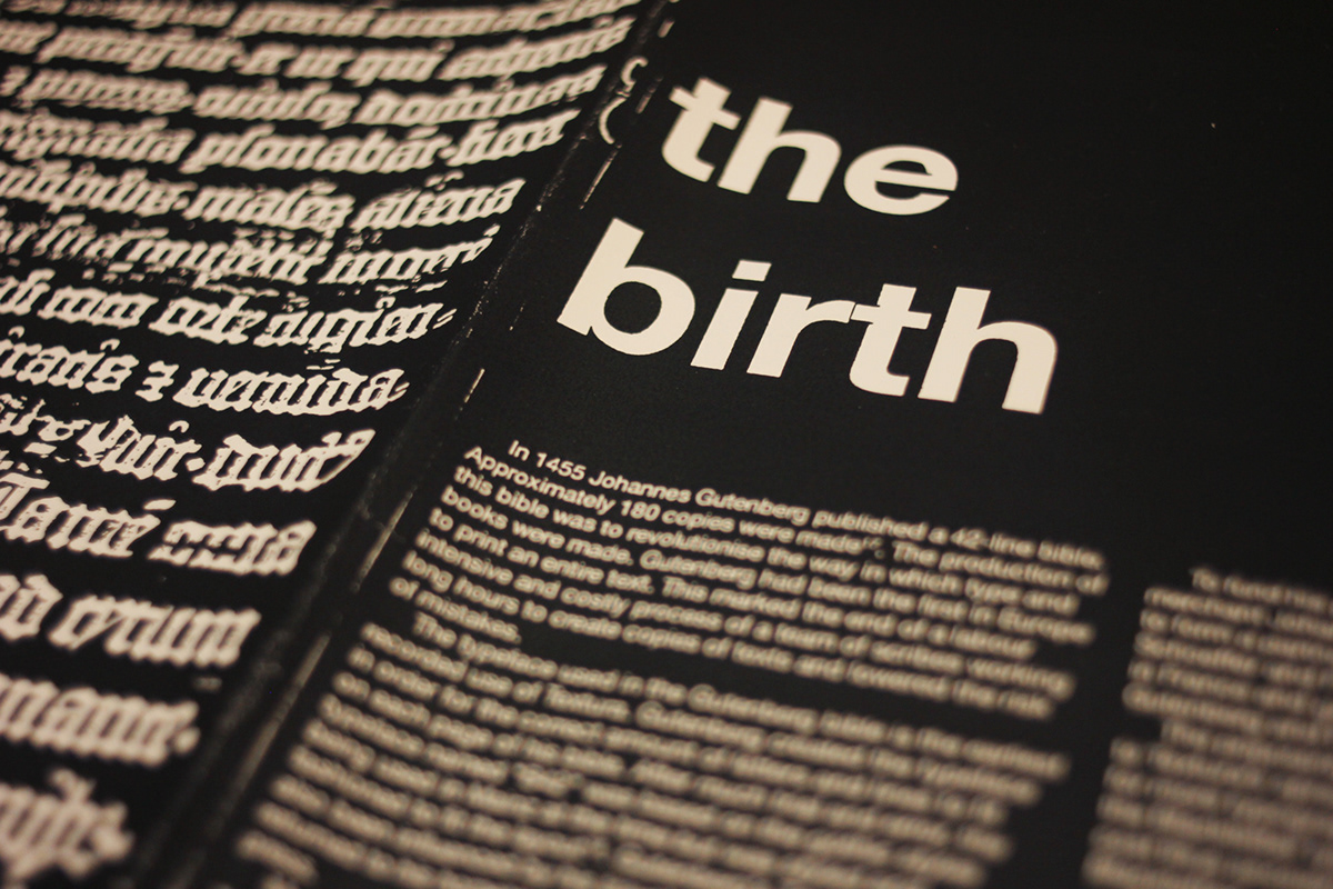 Blackletter typefaces font art book handmade book