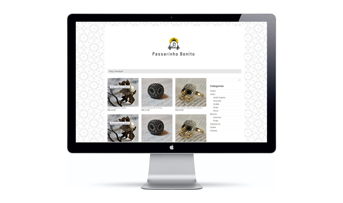 site Layout passarinho passarinho bonito loja brand logo store
