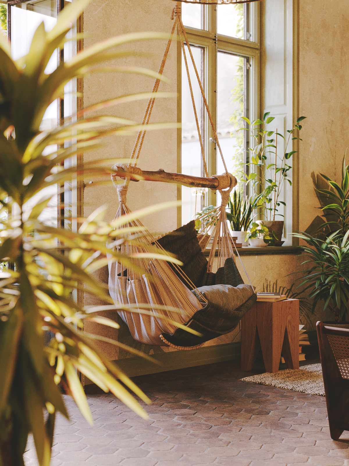 3dsmax architecture corona renderer Interior plants