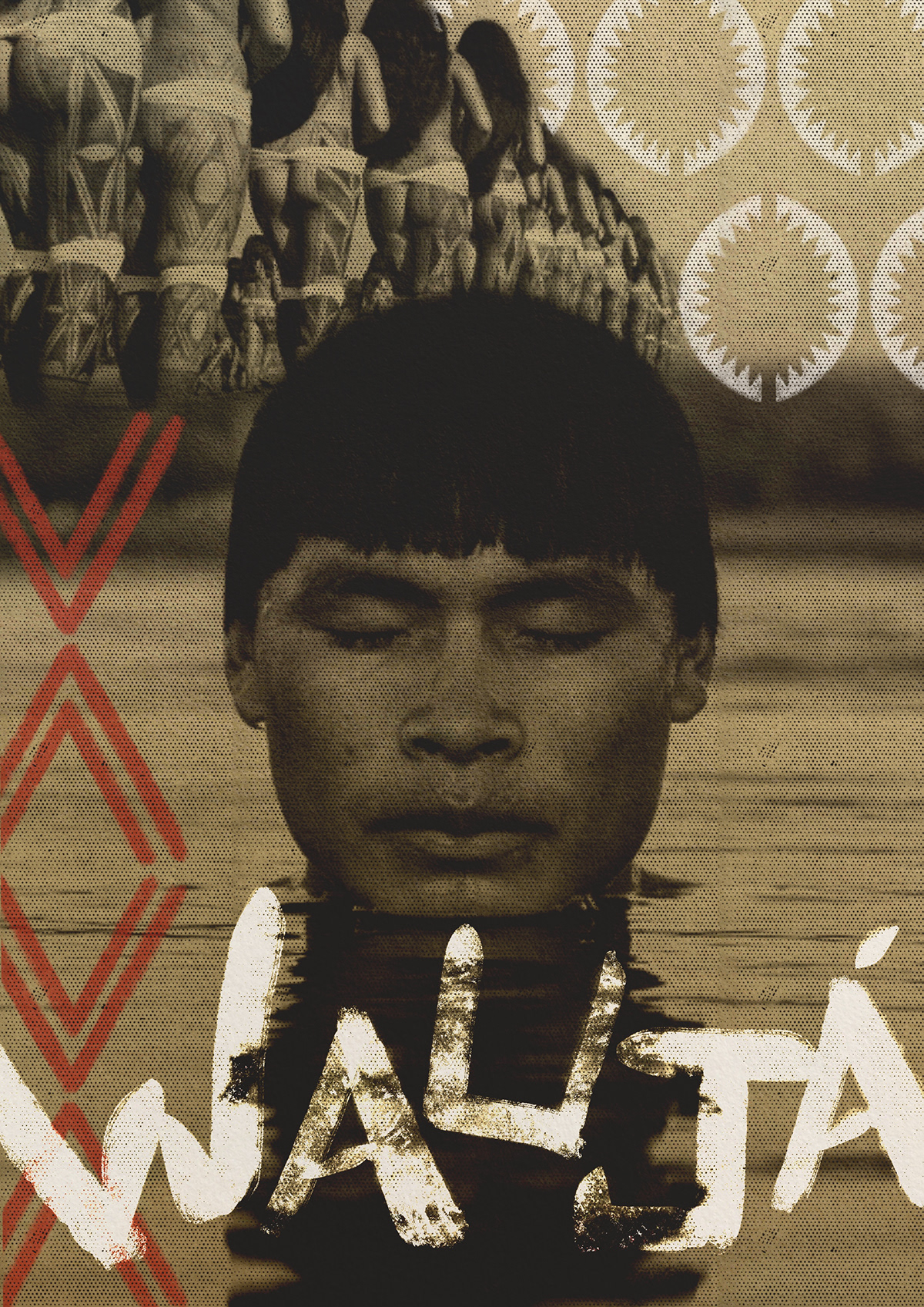 Brasil cultura design gráfico indigena poster xingu