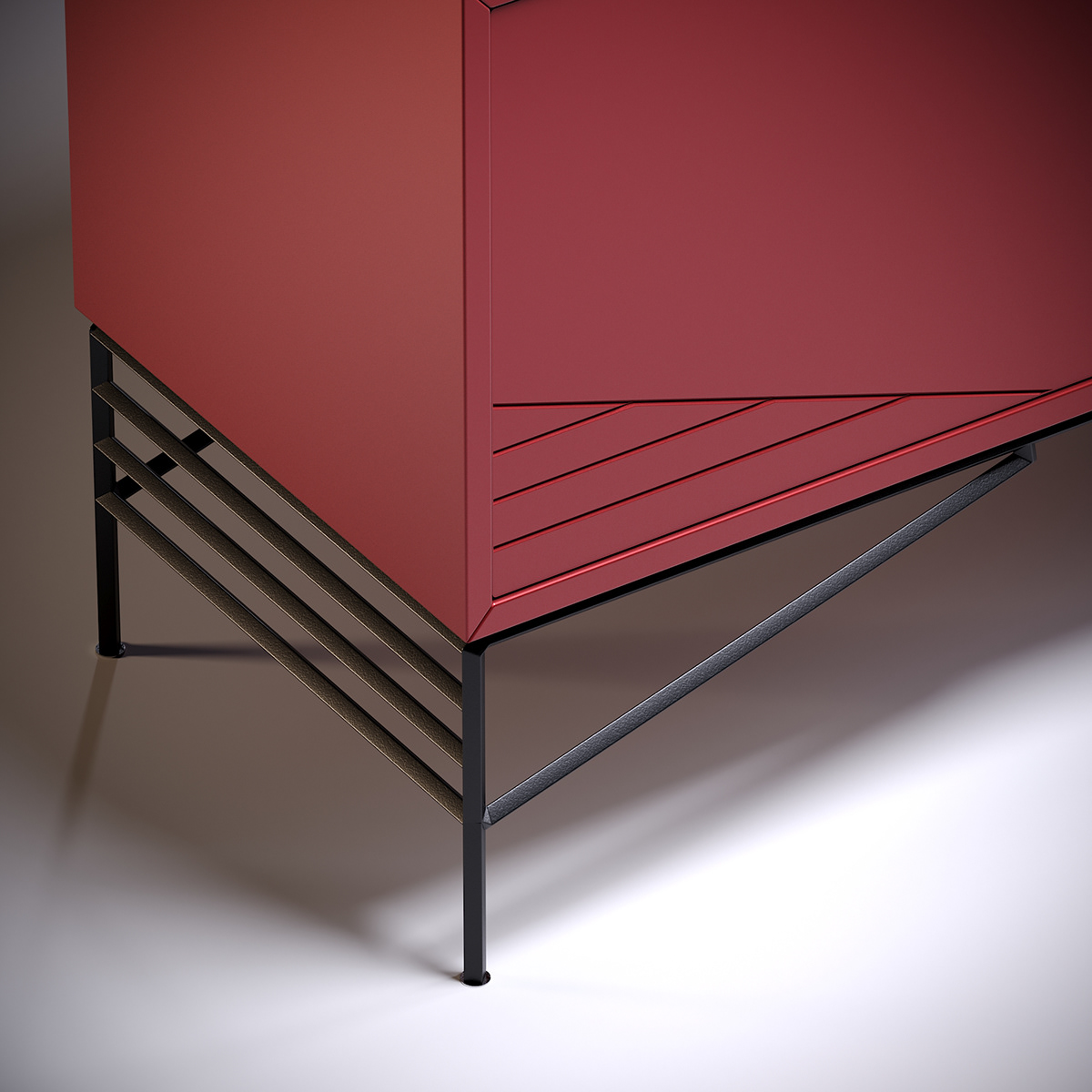 console 3D visualization furniture design set Coffee table Entertainment legs