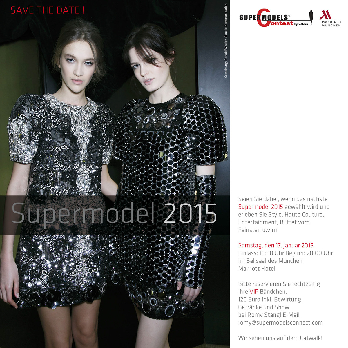 Invitation model contest supermodel beauty Style Modenschau models Event einladung Info-Flyer flyer