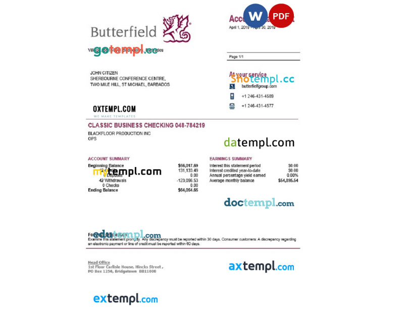 Barbados Bank statement template presentation design Graphic Designer brand identity Social media post Advertising 