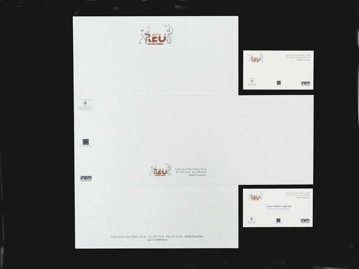 Logotipo Papelería corporativa Sobre tarjeta papel carta