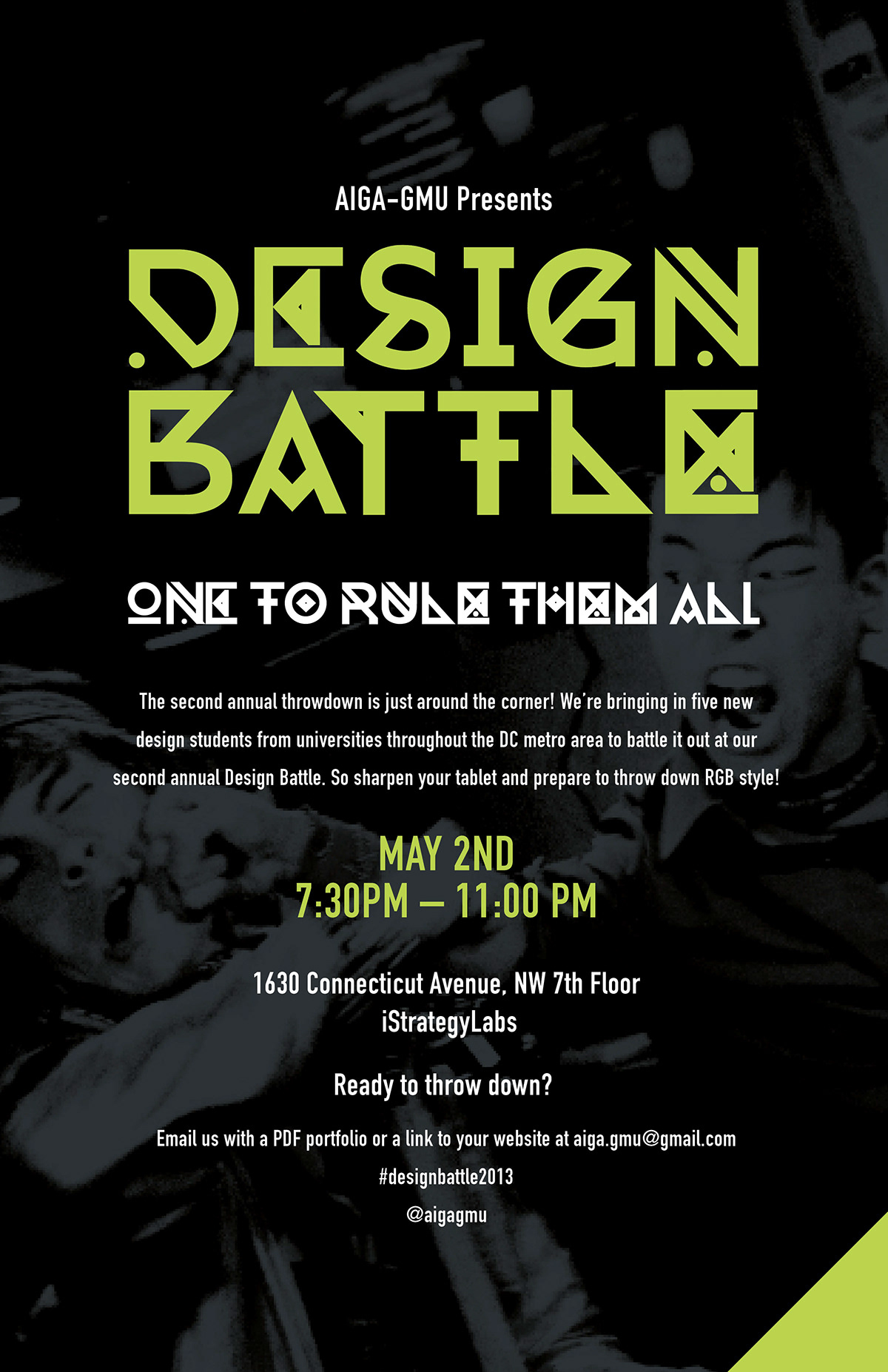 battle  design battle  aiga  GMU  art direction  branding  event