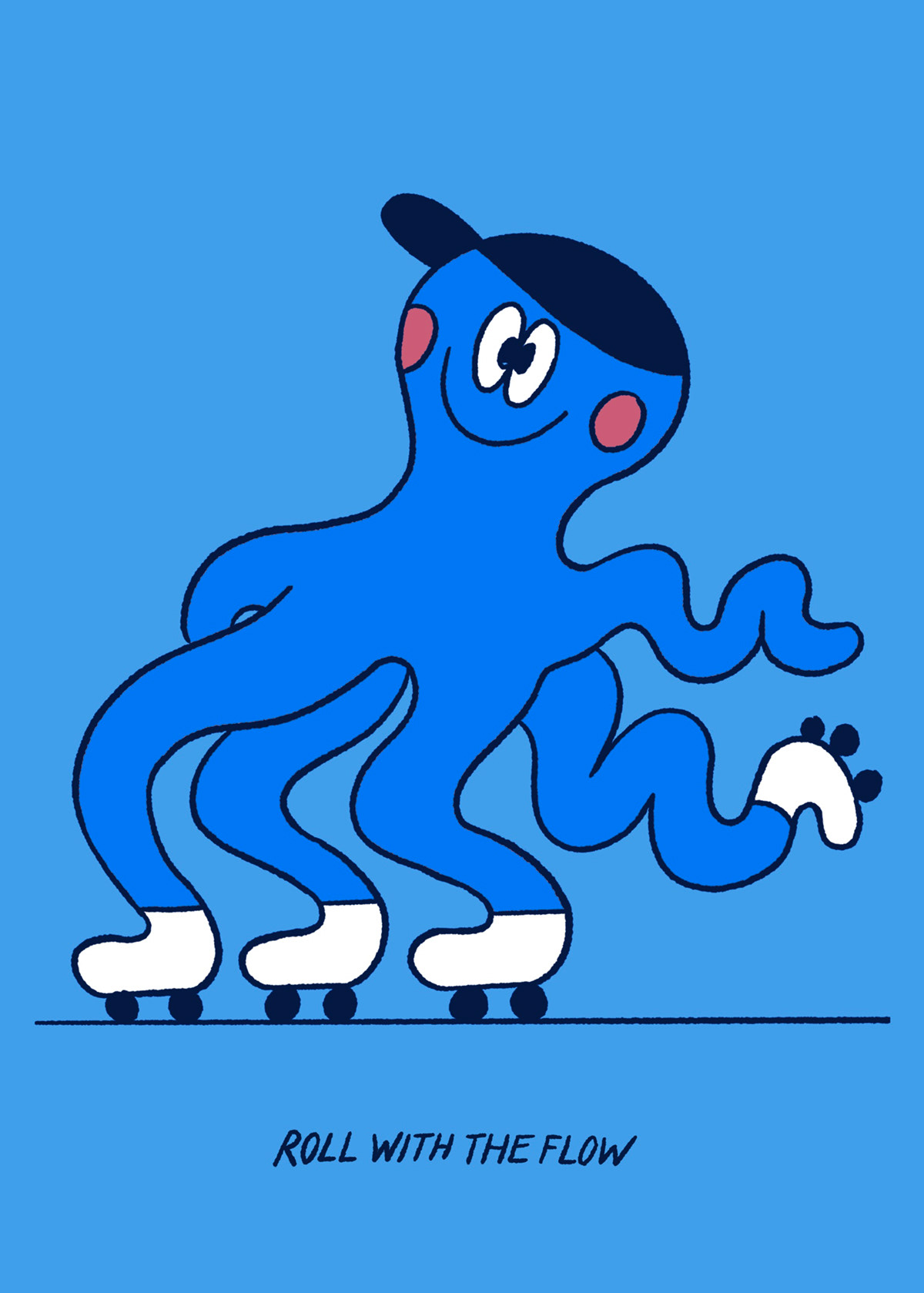 Enamel Pin enamel octopus ILLUSTRATION  Character design  digital illustration