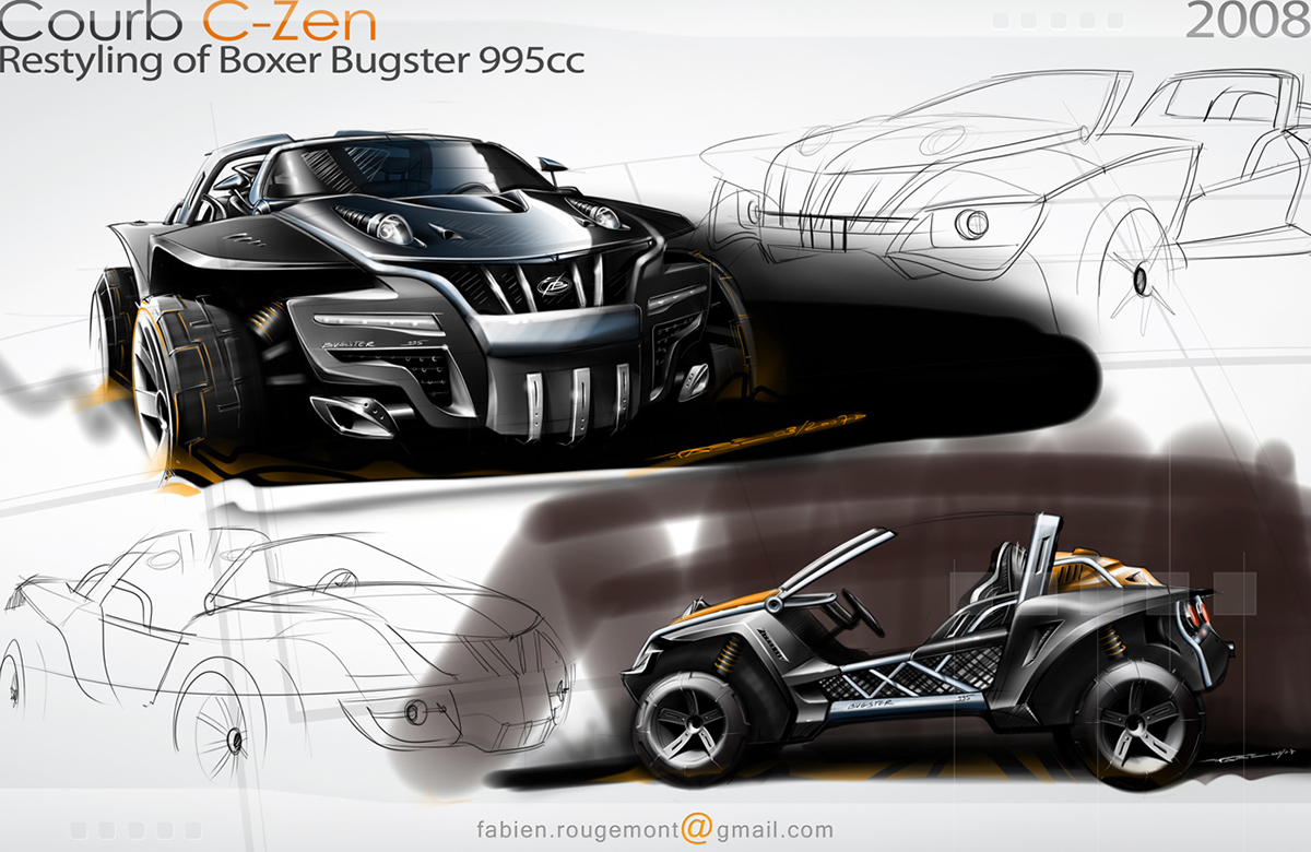 Adobe Portfolio Courb C-zen  boxer design Electric Car buggy leisure vehicle