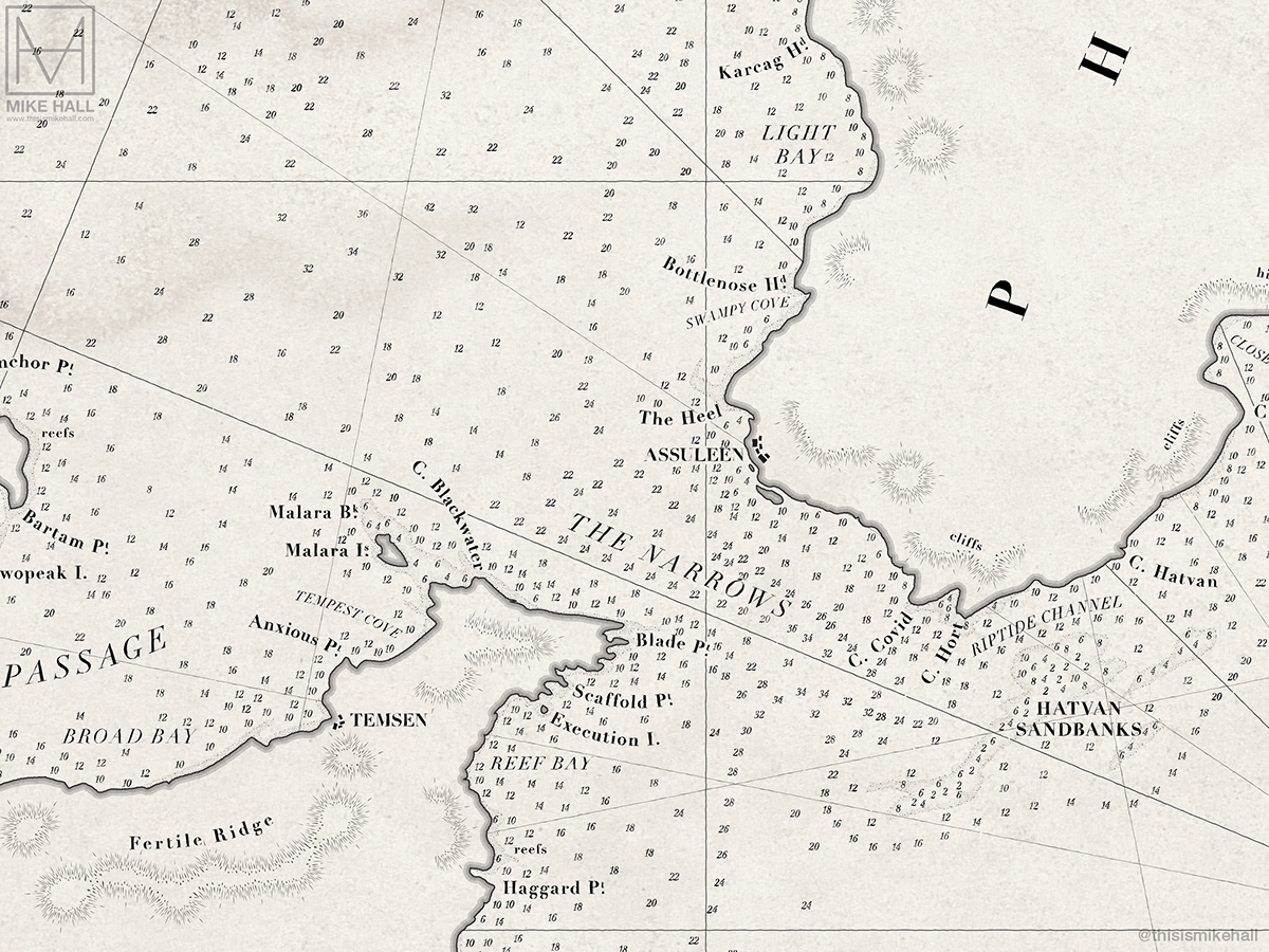 cartography chart Island love death and robots love death robots map nautical Netflix