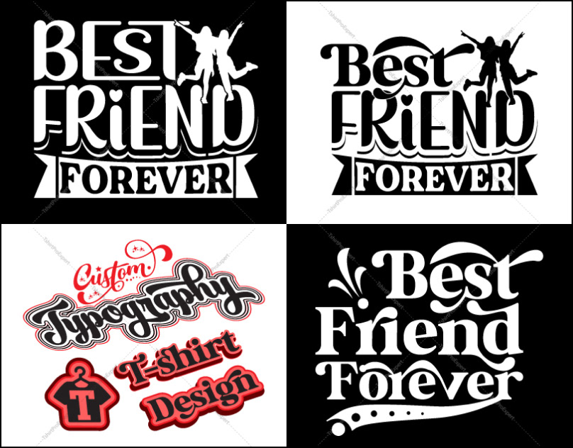 Best Friend Forever-Typography, tees, t-shirt, typography t-shirt design, emotional, funny quote 