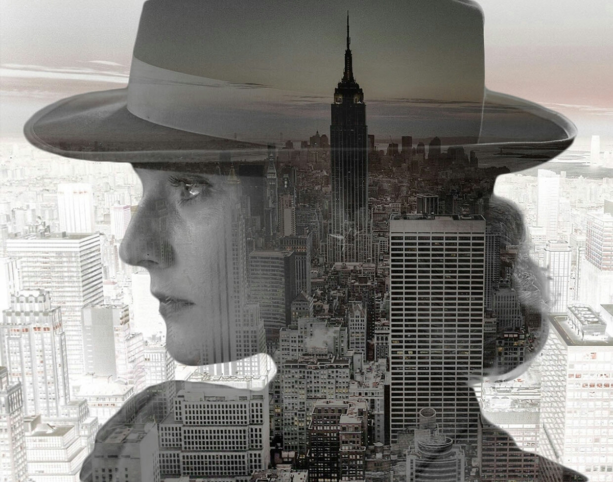 woman power city New York Fashion  hat building tower