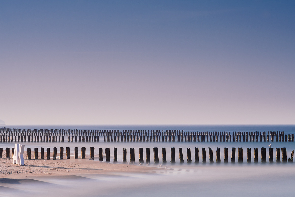 long exposure sea sunset poland water beach baltic sea pier minimal