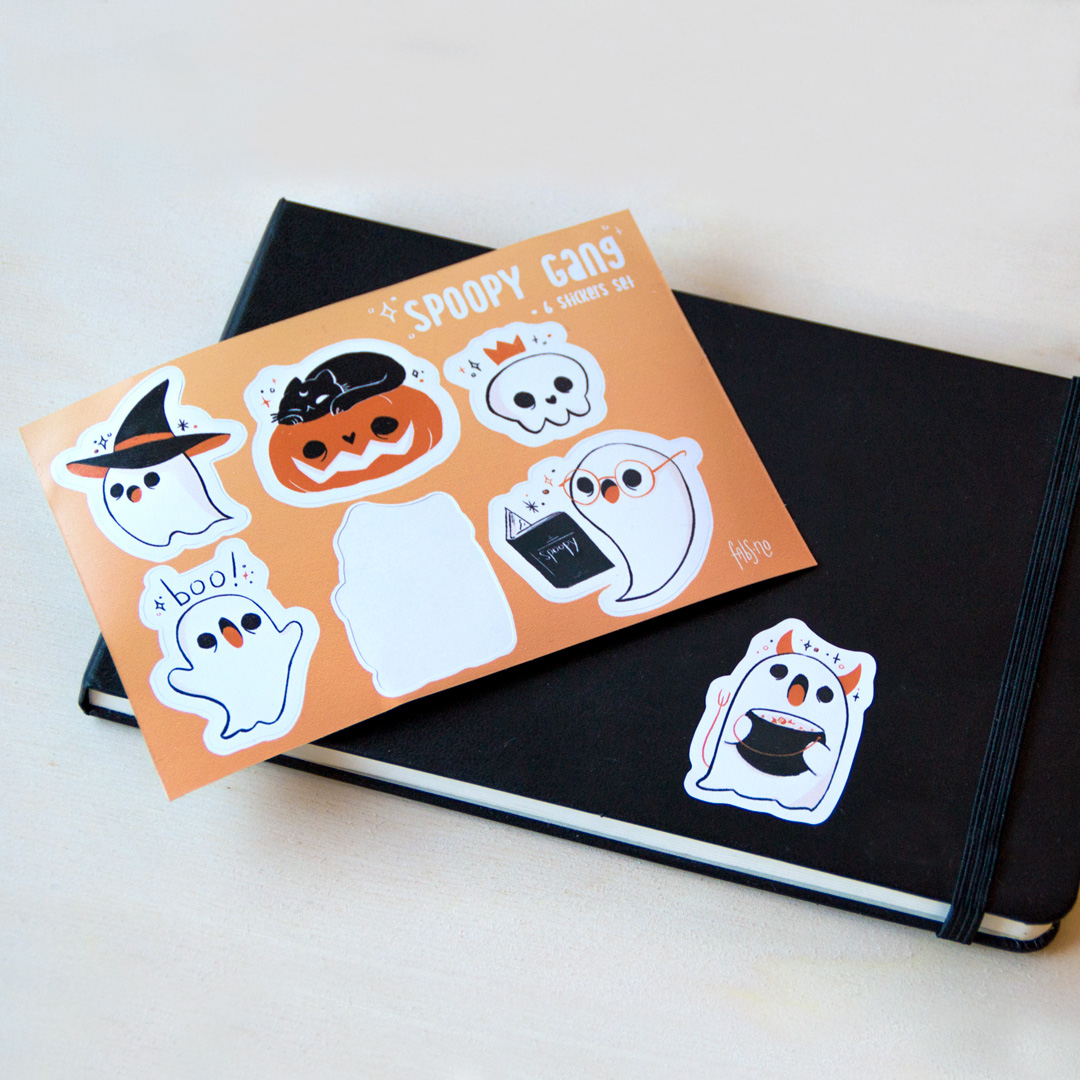 stickers Character Halloween ghost spooky vinyl sticker witch etsy