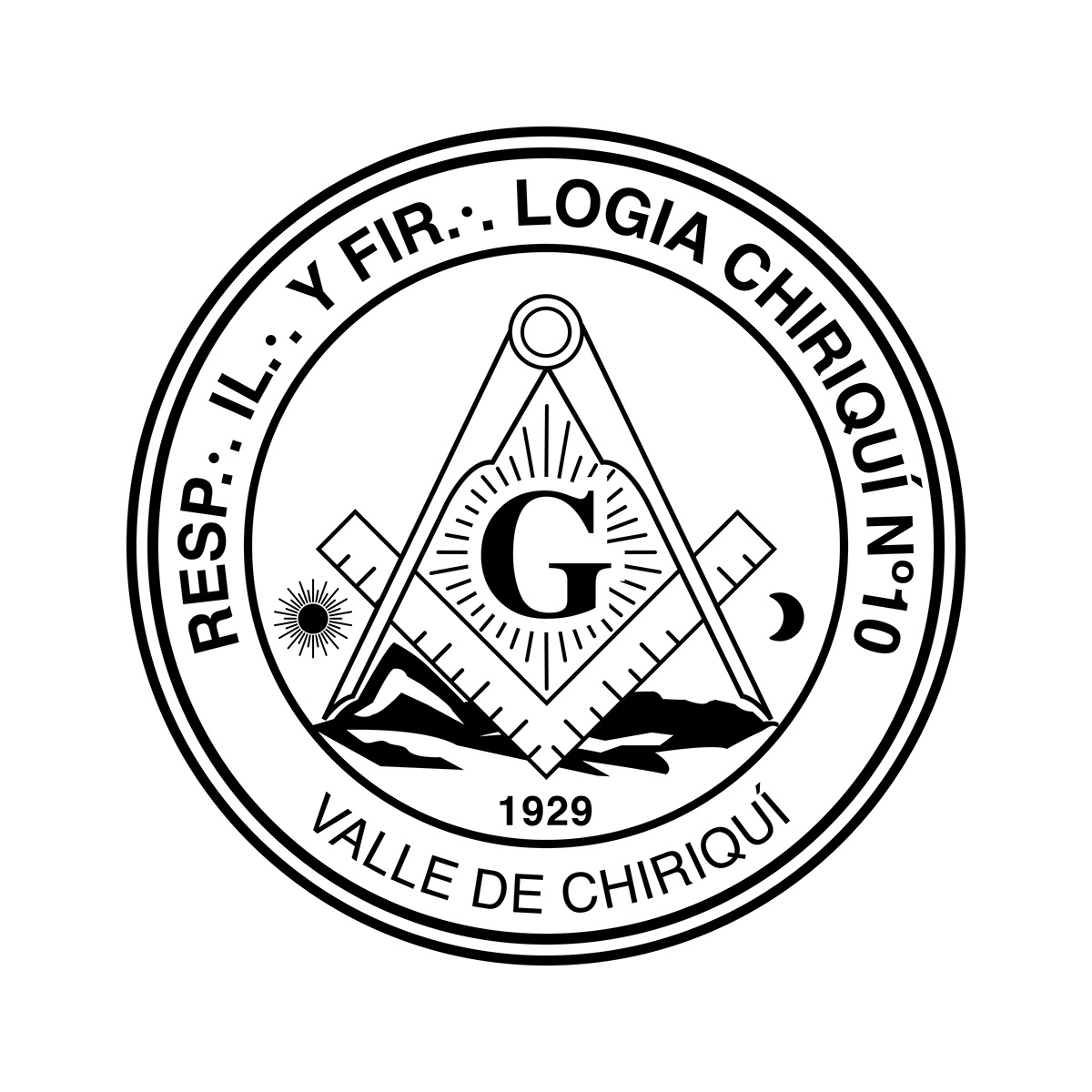 Chiriqui freemason freemasonry geometric graphic design  lodge logo Logo Design logos panama