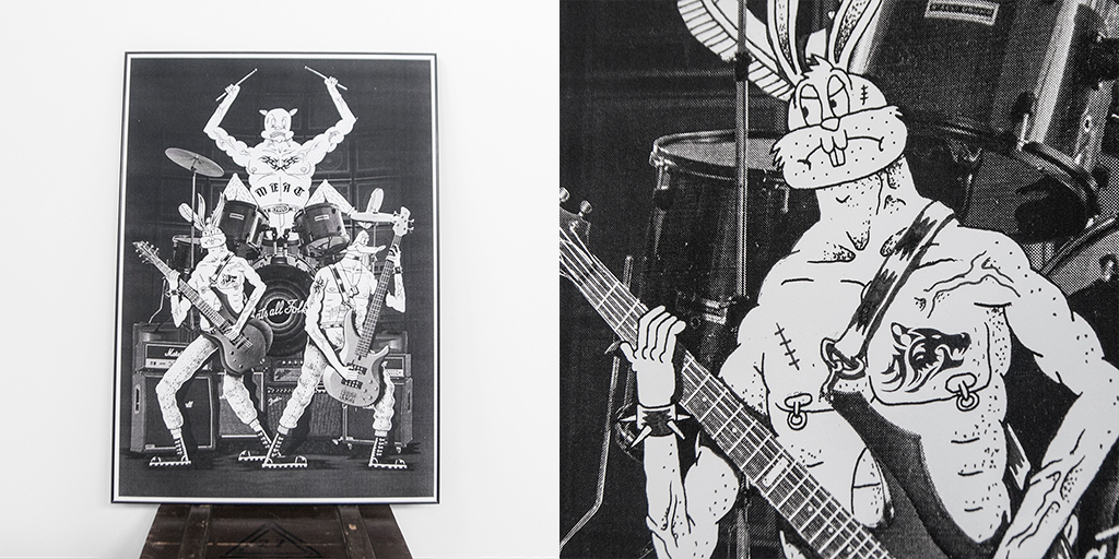 ILLUSTRATION  charity music prints poster ink Drawing  portrait guitar drums