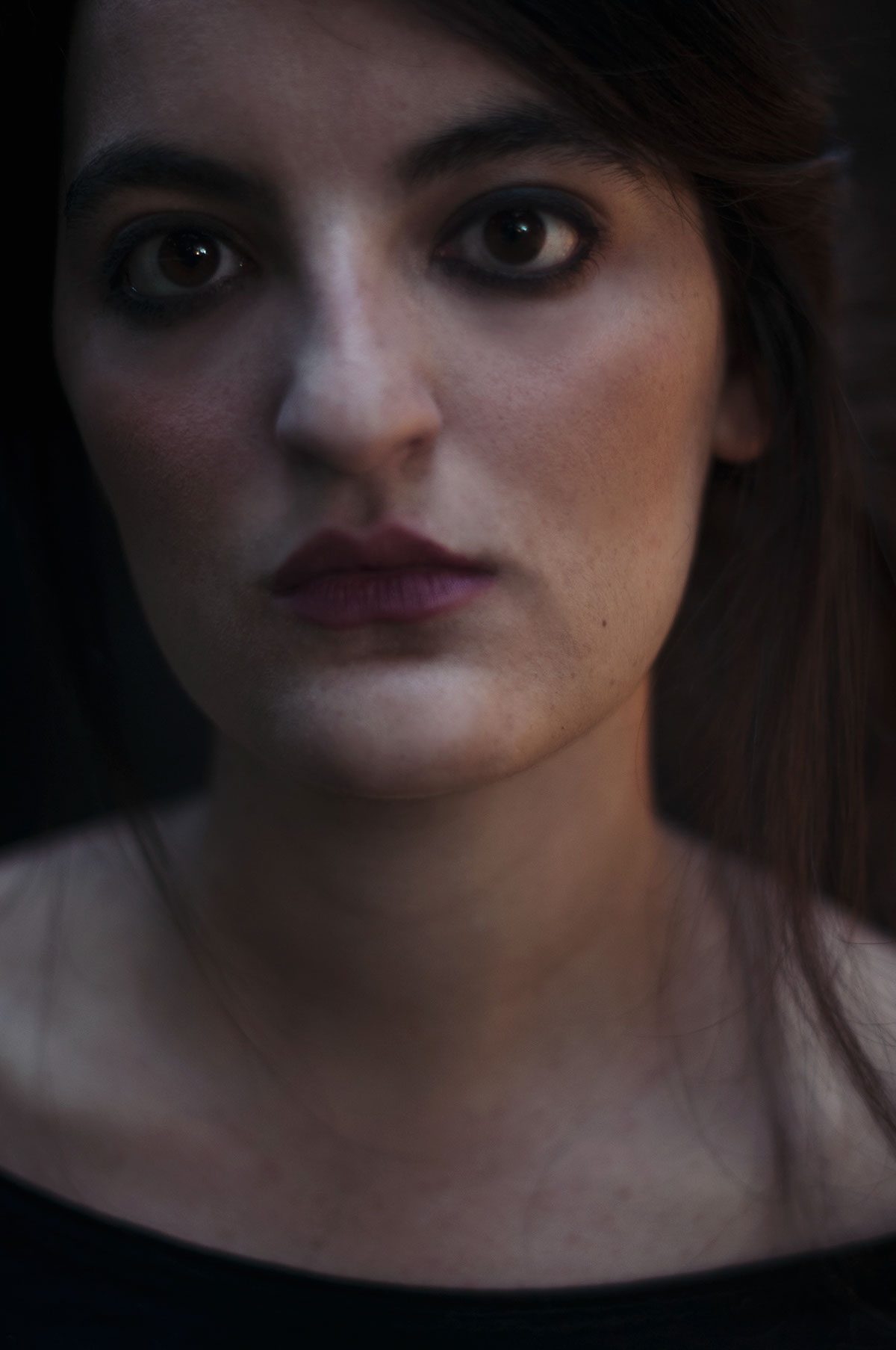 portrait Portraiture model Melancholy dark face eyes sofia hassan woman beauty