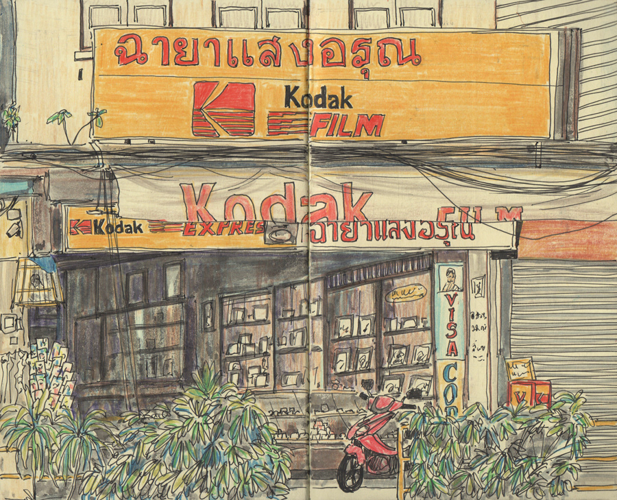 sketchbook moleskine location drawing Thailand bali sketch