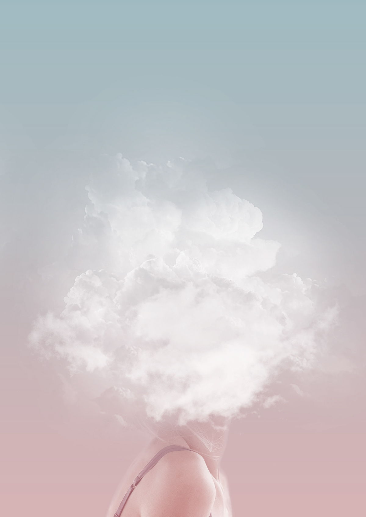 head clouds art design illustrations photoshop digital