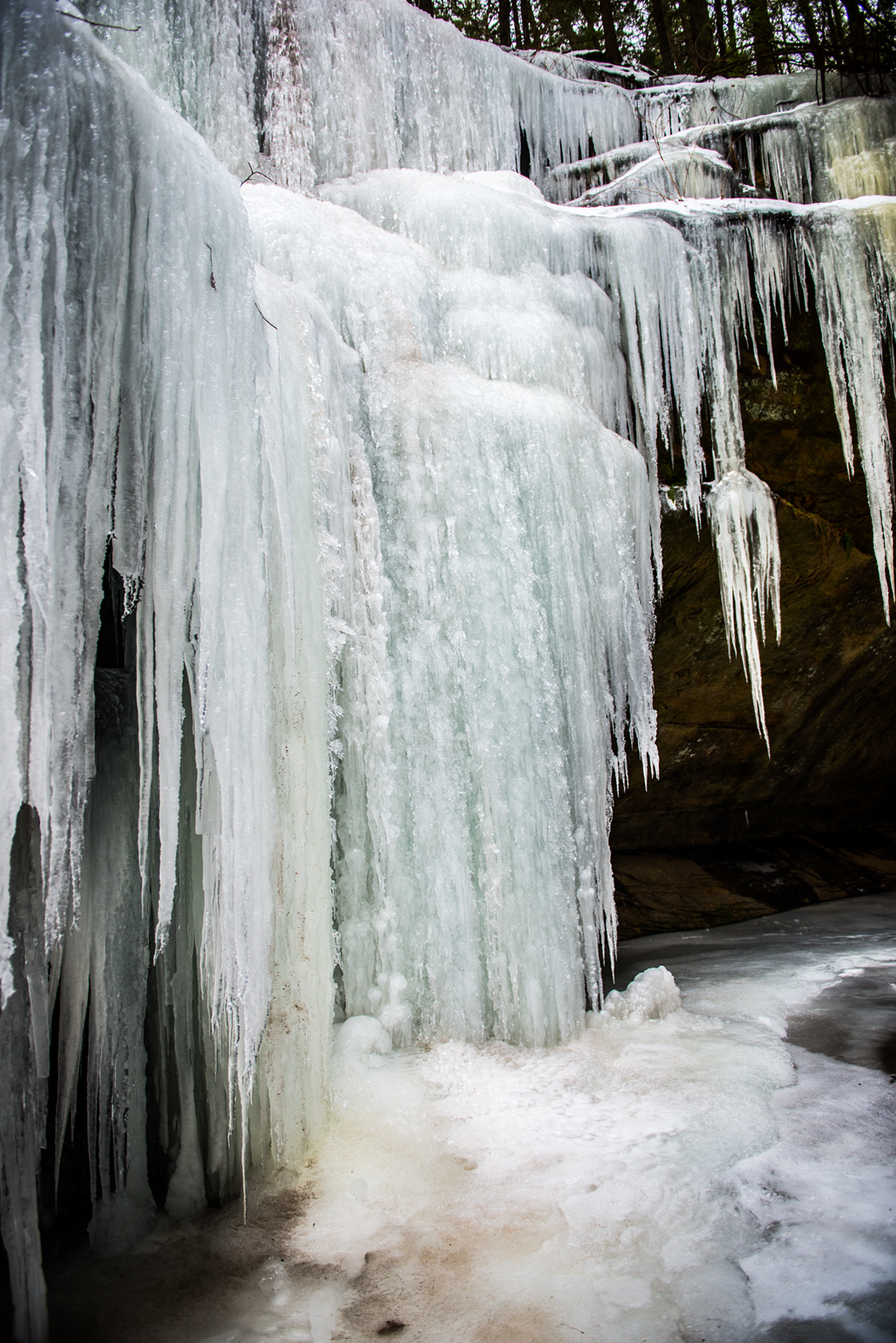 Landscape winter ice creek waterfall ohio hocking hills Nikon D800