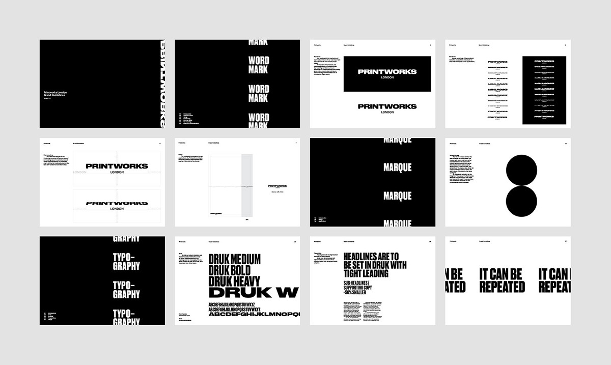 branding  identity music wordmark logo Printworks print motion Web