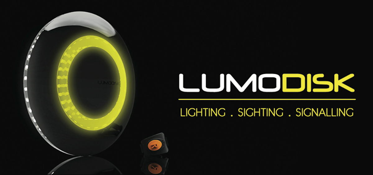 LUMODISK Bicycle lighting system disc lighting sighting signaling safety cyclist riding