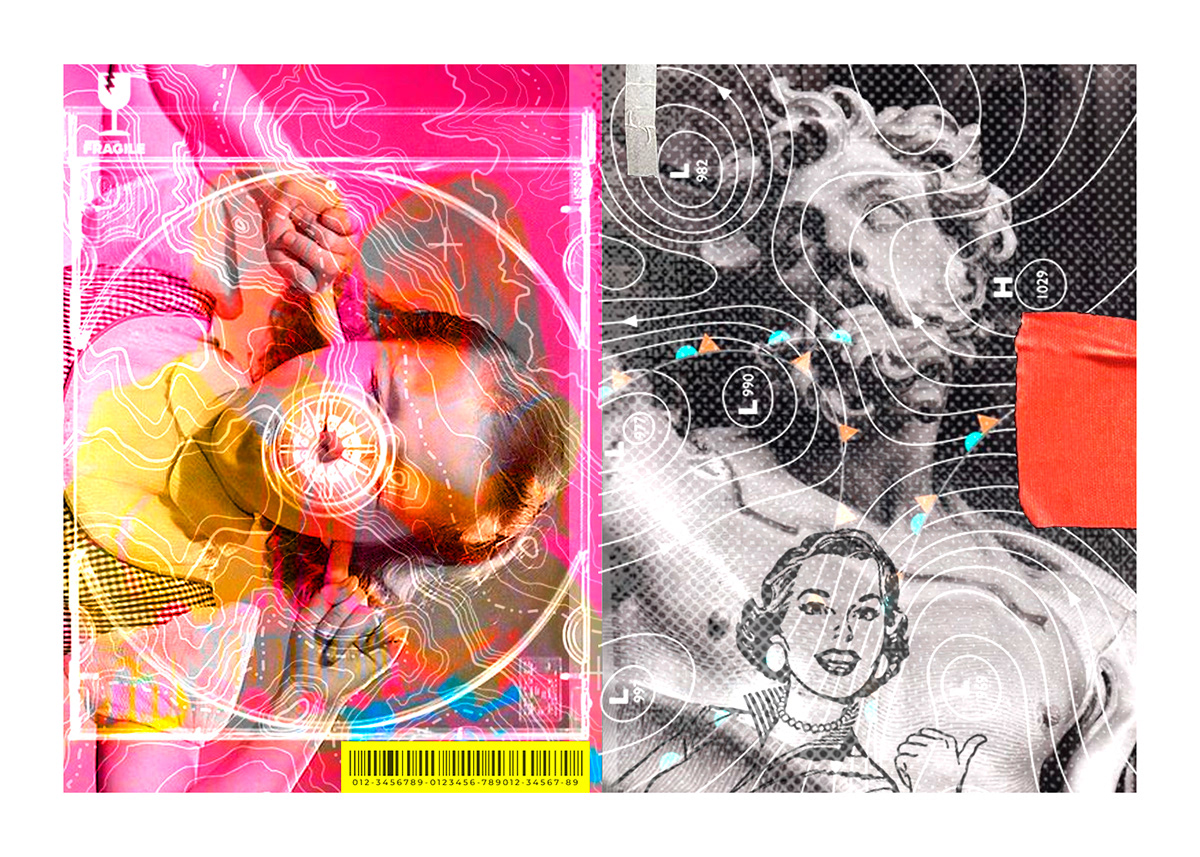 collage Digital Art  matchbox art