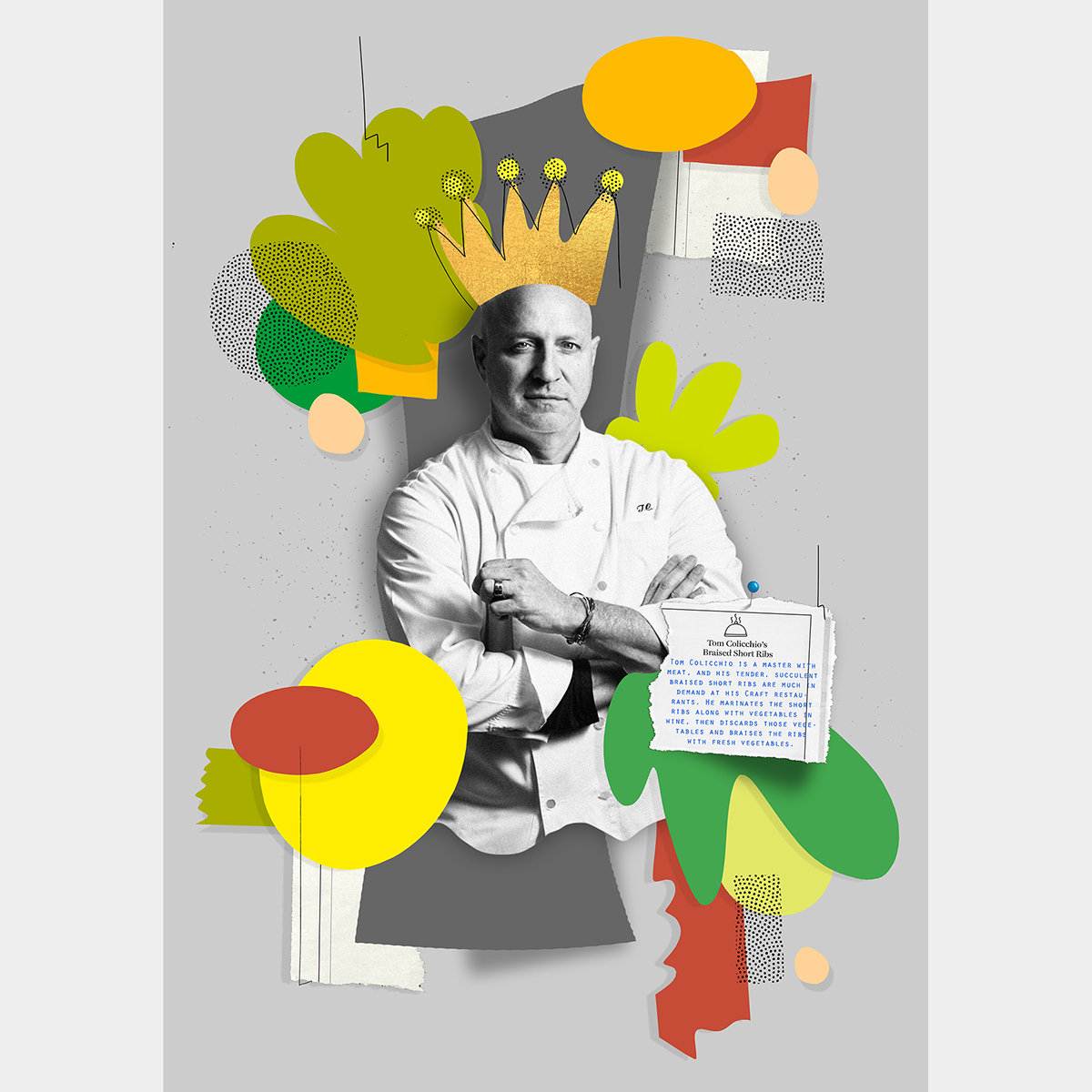 art kitchen Food  magazine collage colors ILLUSTRATION  google apple Visual Project