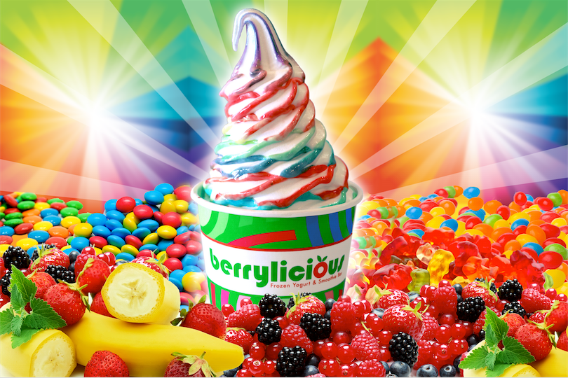 ice cream frozen yogurt Berrylicious poster colorful Photo Manipulation 
