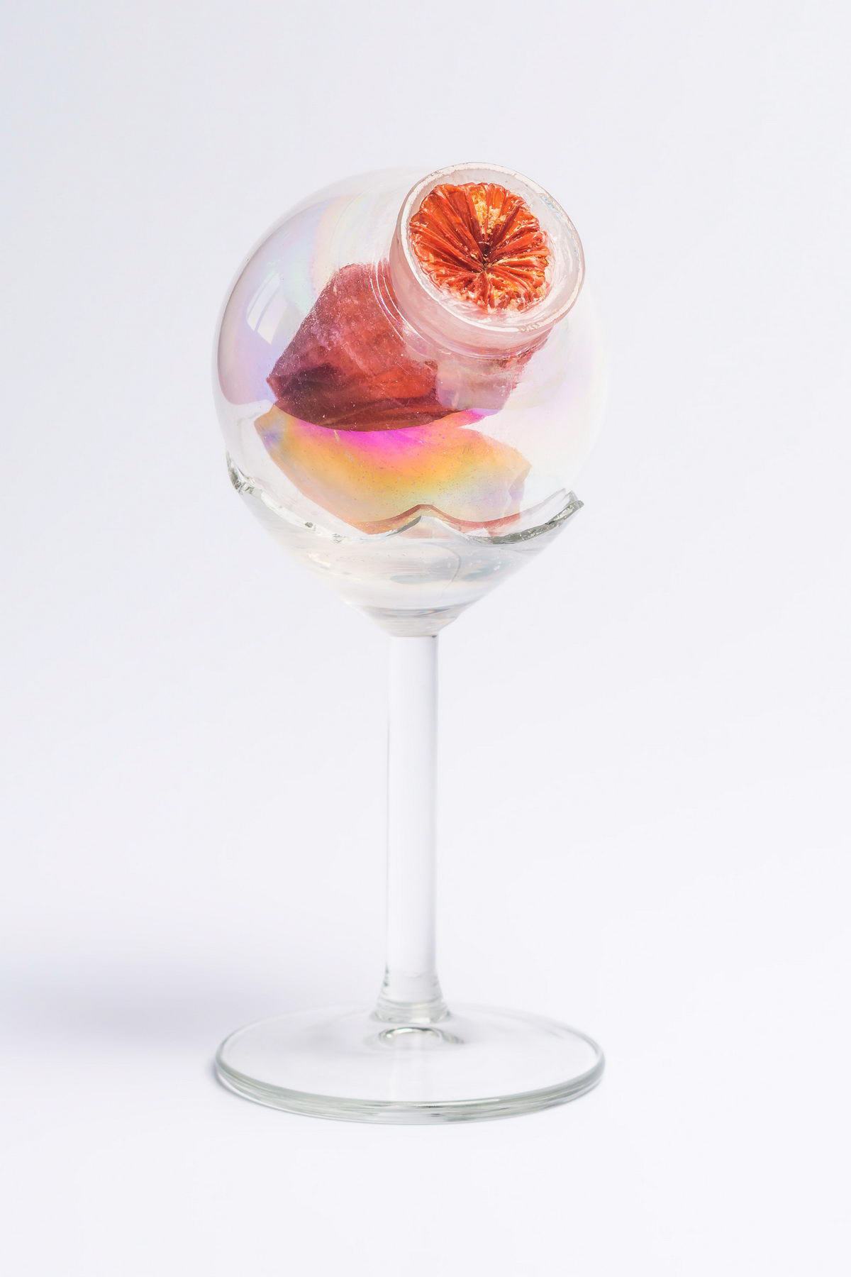 wine glasses ready made art object Litter