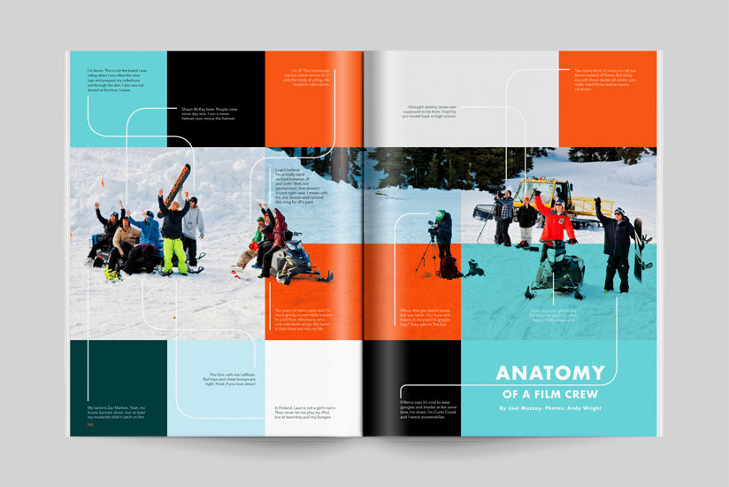 transworld snowboarding magazine editorial Layout Snowboarding