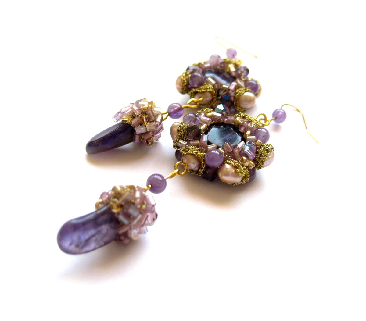 amethyst gemstone bracelet  amethyst jewelry  amethyst earrings  handmade earrings  purple jewelry Maya ot Raya MayaotRaya jewelry